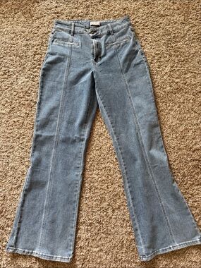 Paris Hilton Light Blue Seamed Flare Jeans